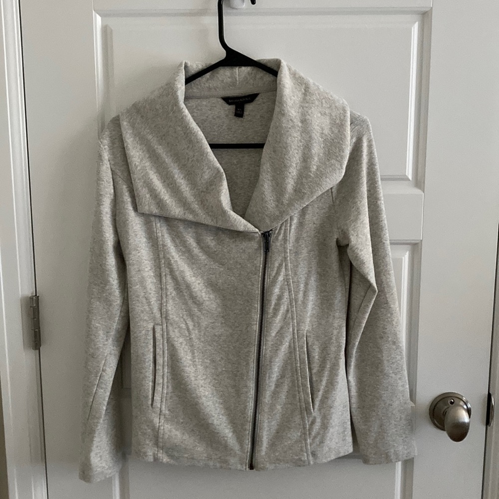 Banana Republic grey zip up sweatshirt top